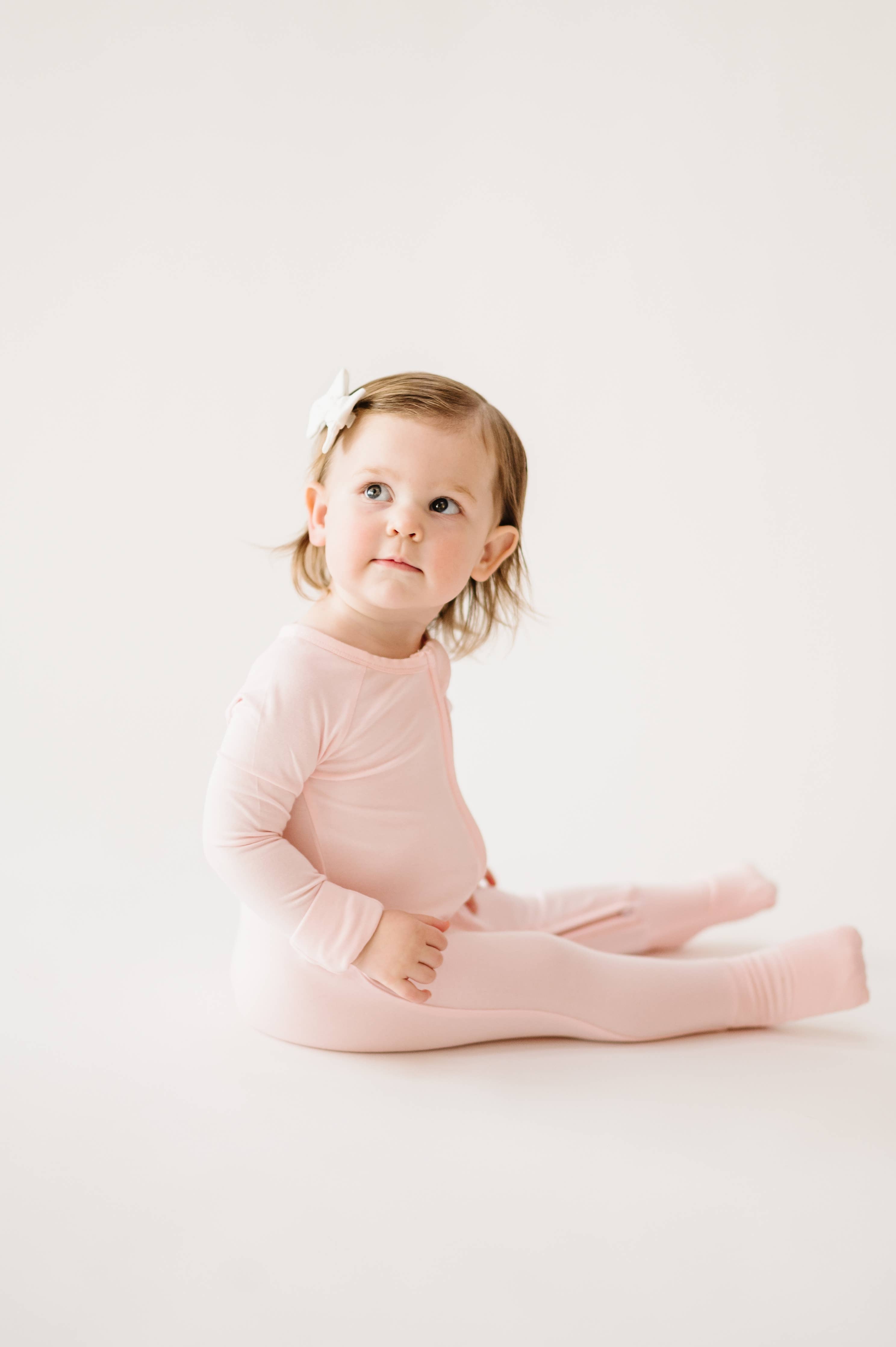 Bamboo Convertible Romper in Pink Sand
