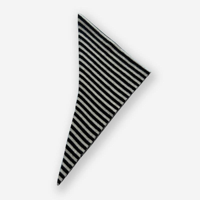 Striped Wool Triangle Scarf
