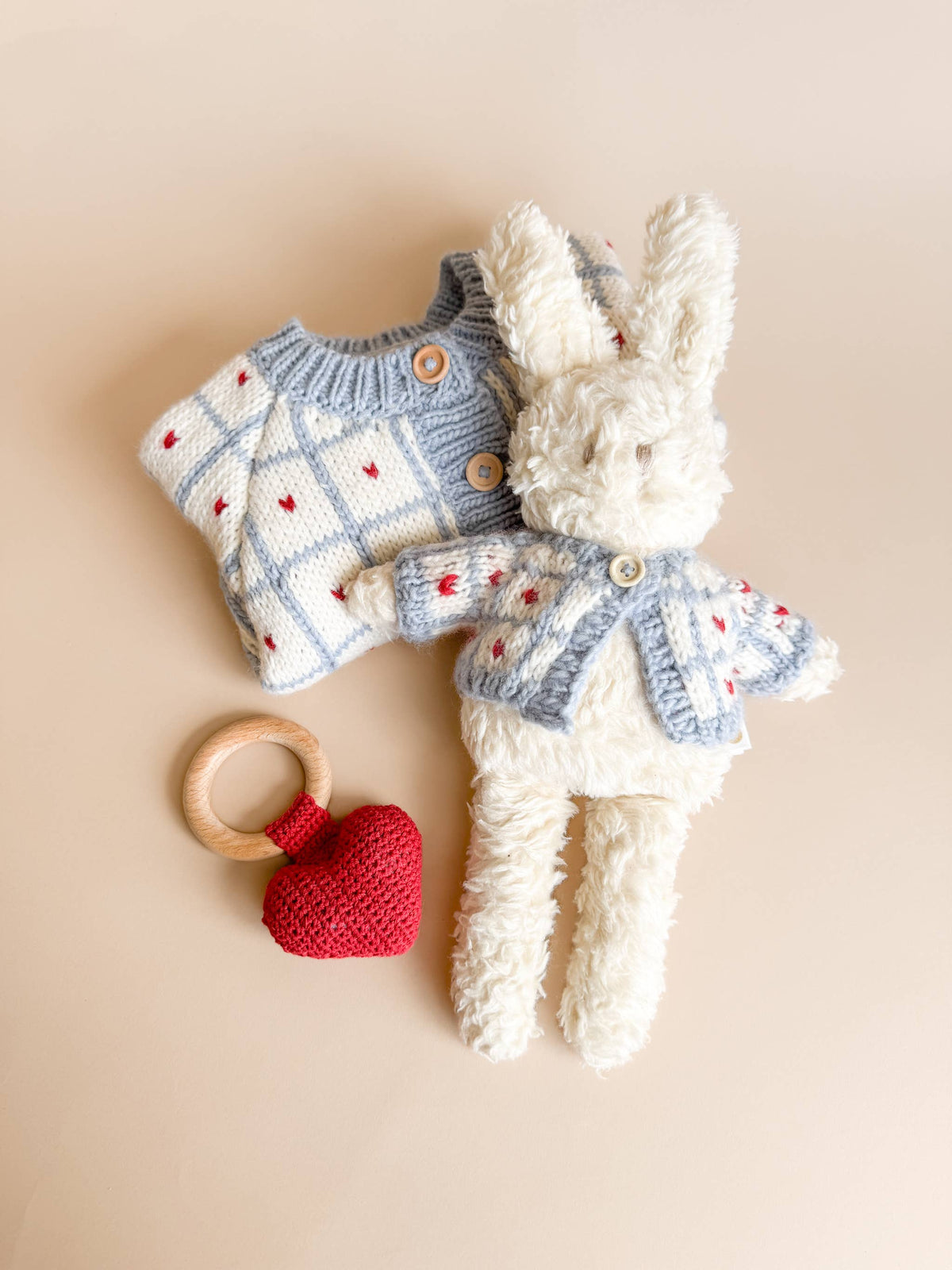 Red Heart Rattle Teether