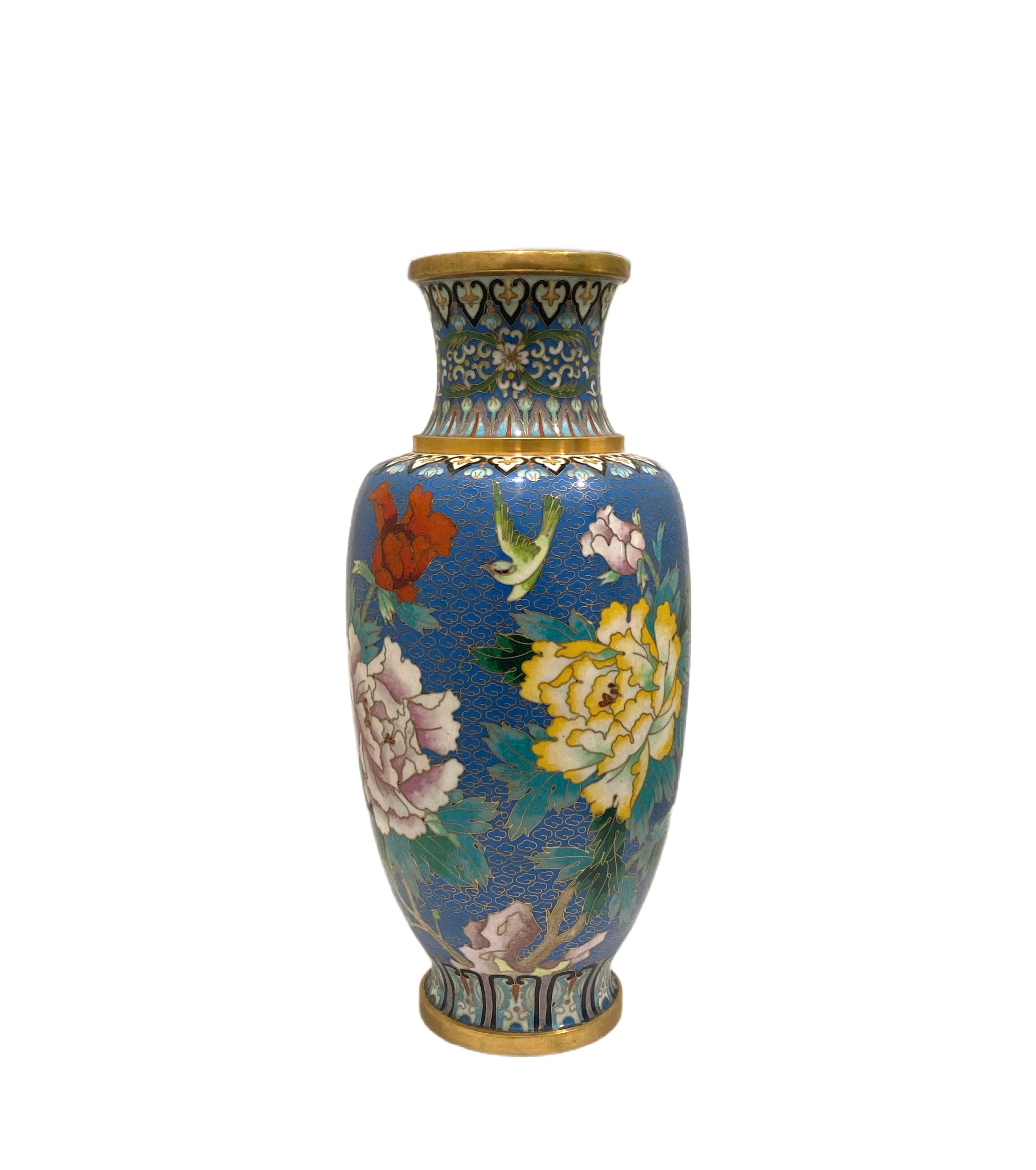 Blue Cloisonné Vase