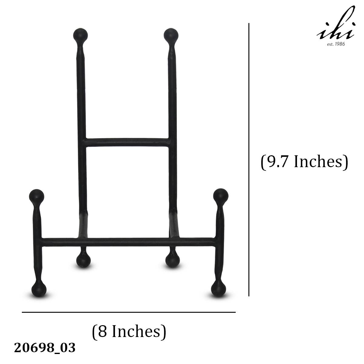 Small Black Iron Chair Easel