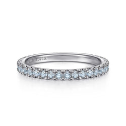 Blue Topaz Pave Band