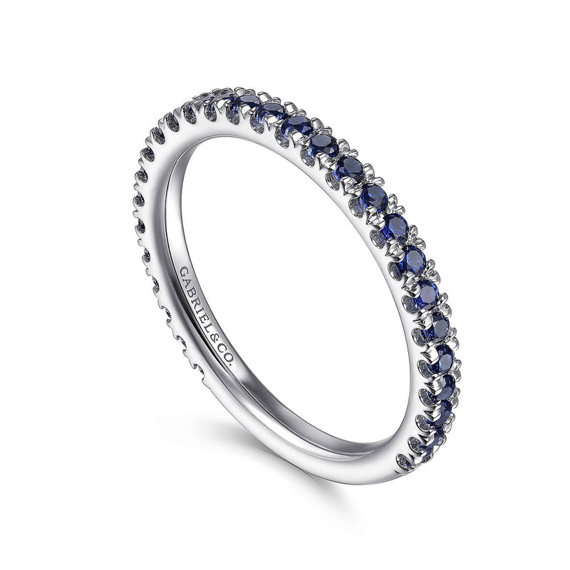 Blue Sapphire Stackable Band