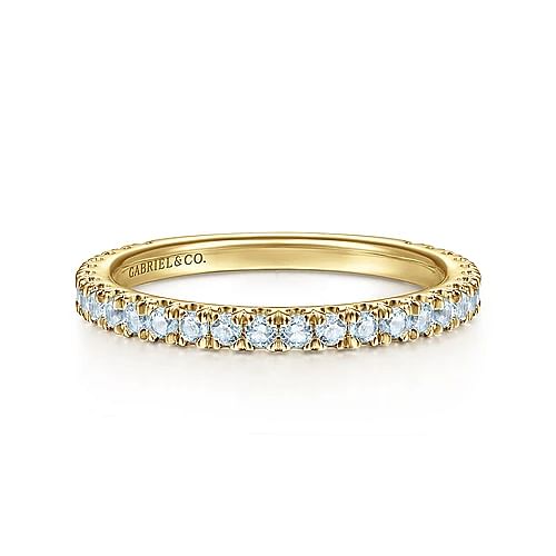 Blue Topaz Pave Band