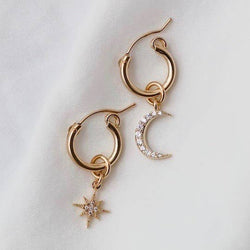 CELESTIAL STAR AND MOON HOOPS