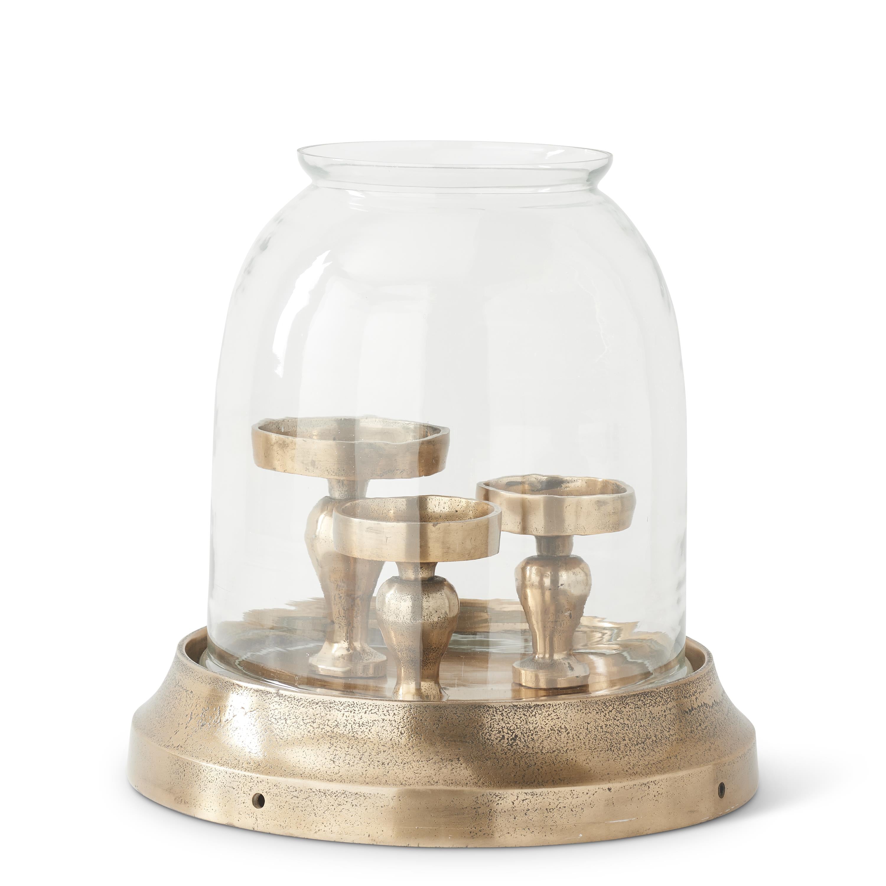 Antique Gold Domed Hurricane