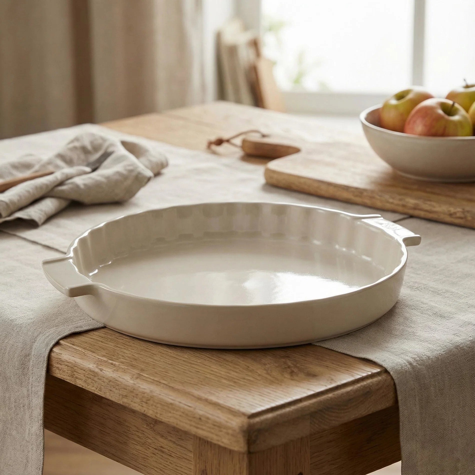 Appolia Ceramic Tart Dish Ecru