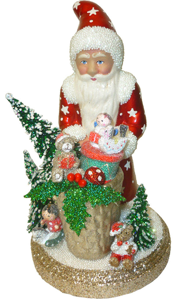 Red Star Santa with Gifts Schaller Figurine