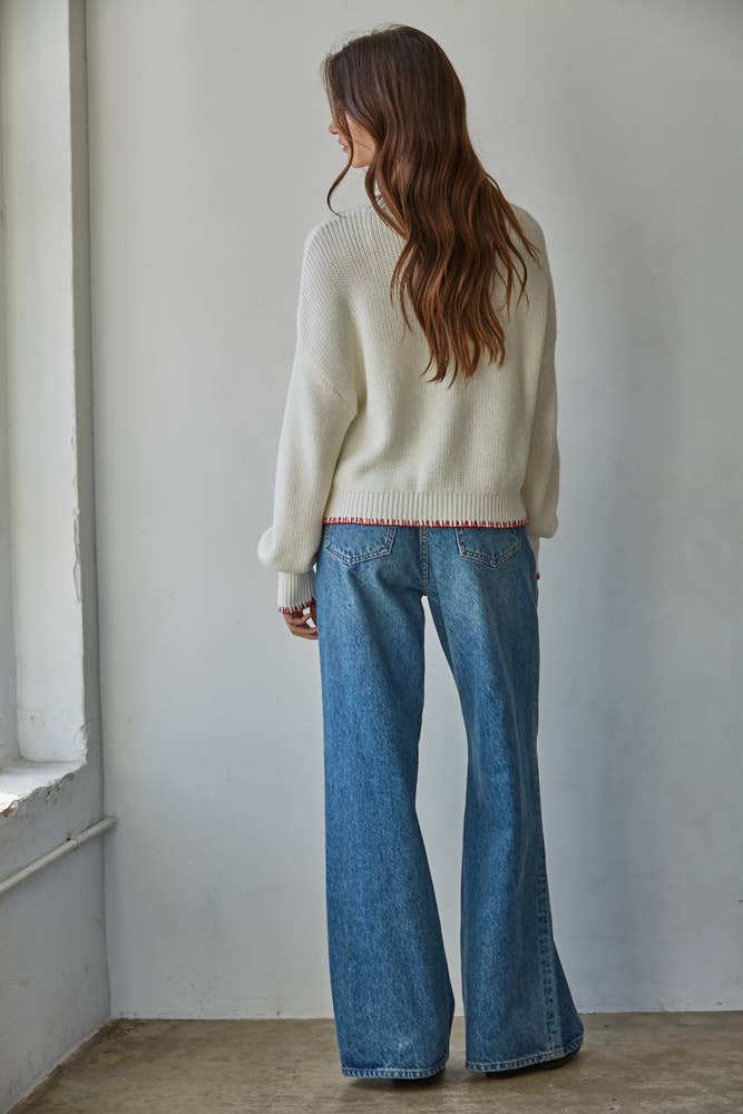 American Flag Pullover Sweater