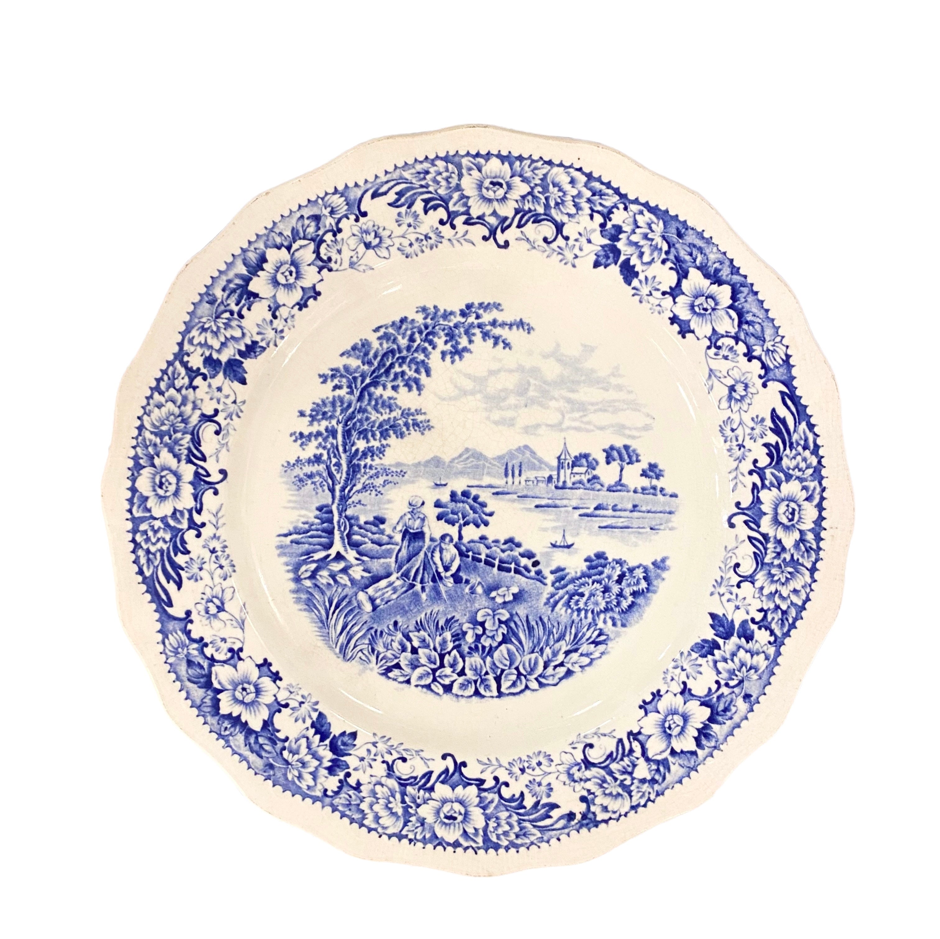 Silverdale Blue & White Plate