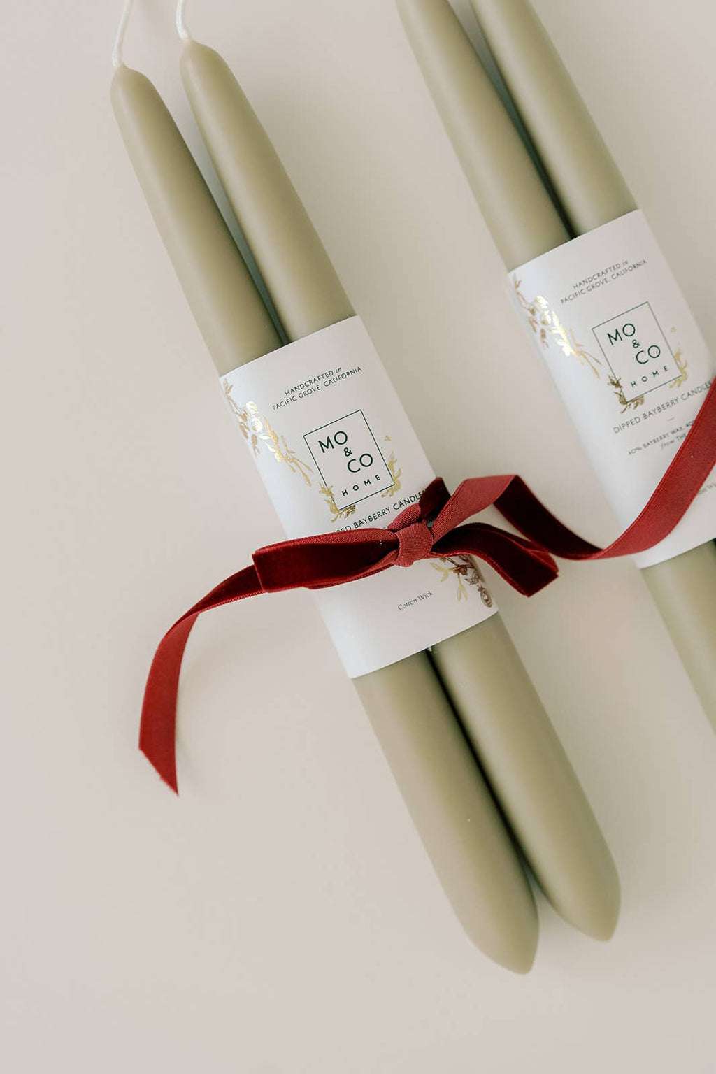 Bayberry Dipped Taper Candles