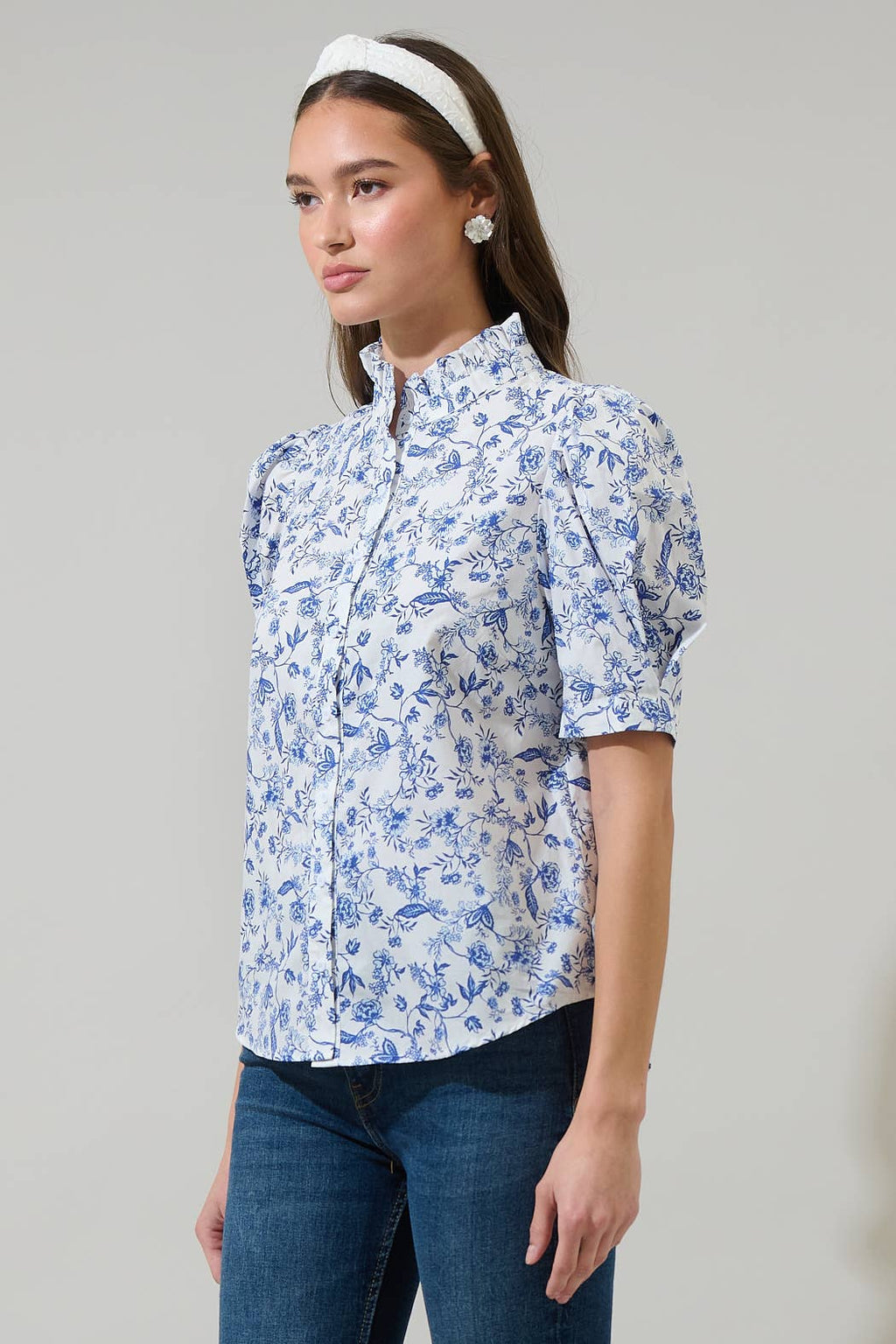 Kearny Floral Finley Ruffle Top