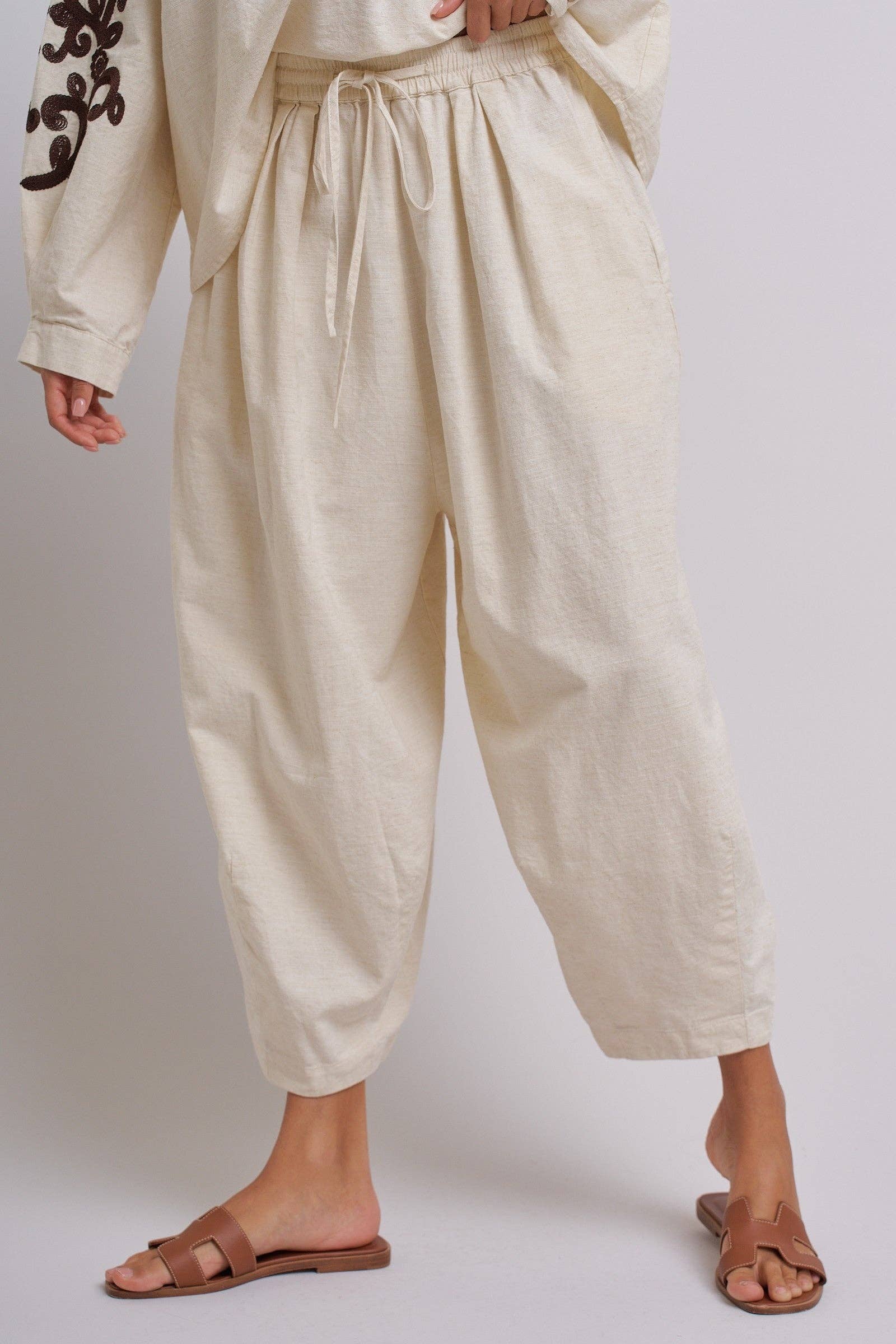 Drawstring Cocoon Pants