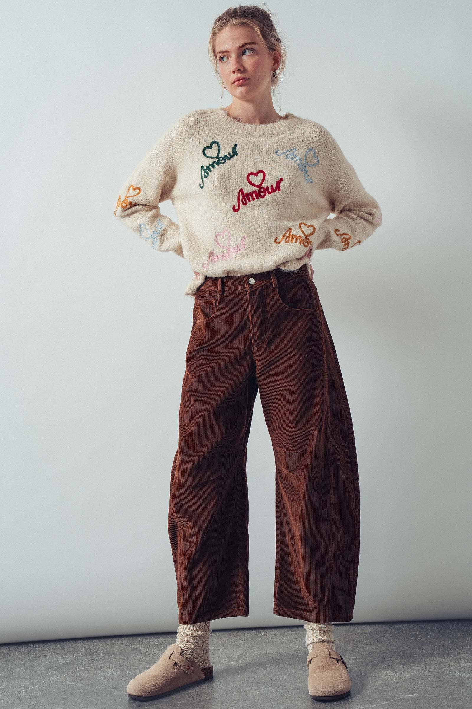 Corduroy Barrel Jeans