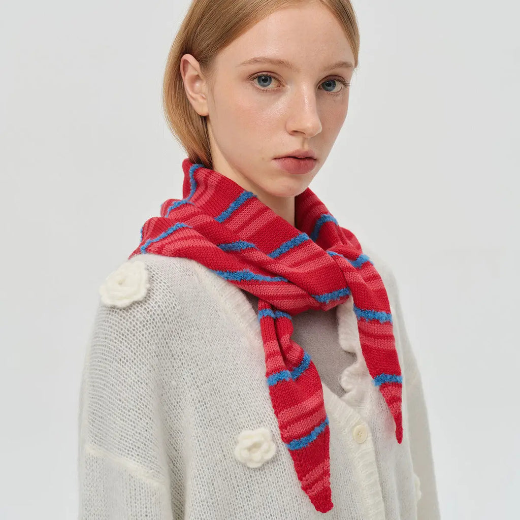 Wool Blend Triangle Scarf