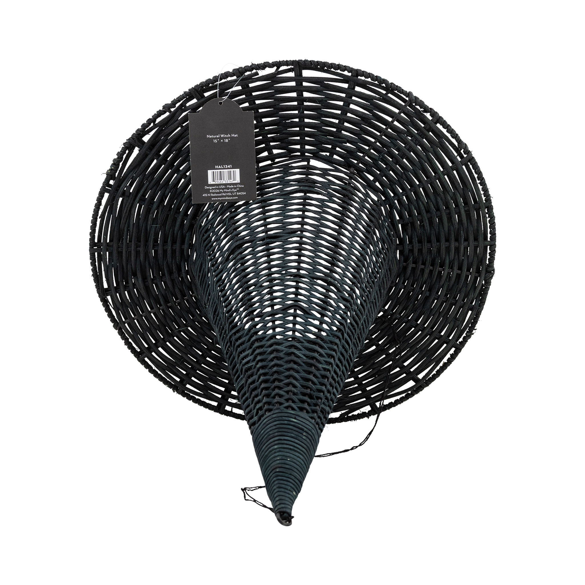 Large Natural Rattan Witch Hat