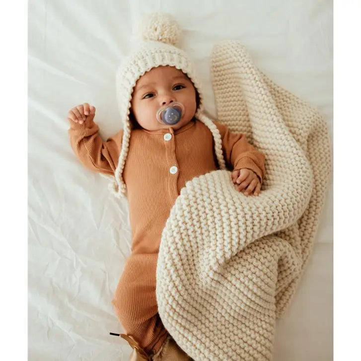 Garter Stitch Knit Baby Blanket