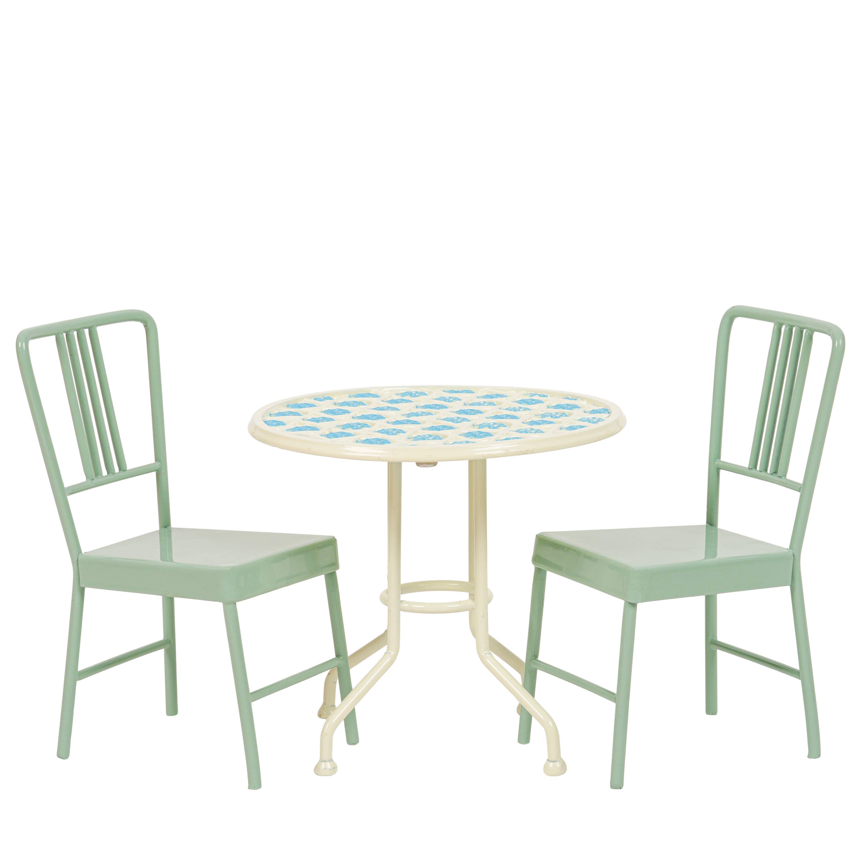 Levlovs Table and Chairs (Fresh Green Floral Pattern)