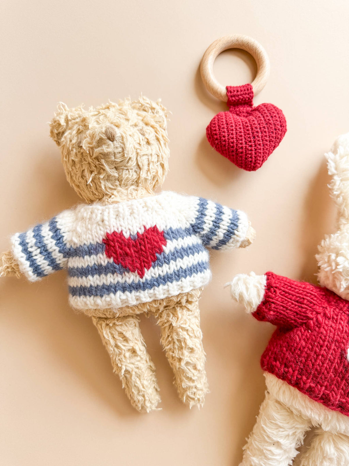 Red Heart Rattle Teether