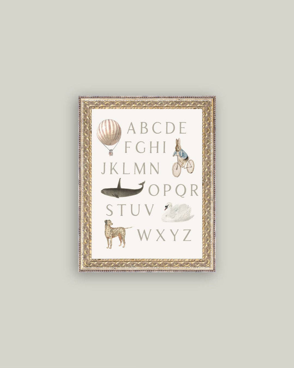 Alphabet with Vintage Art