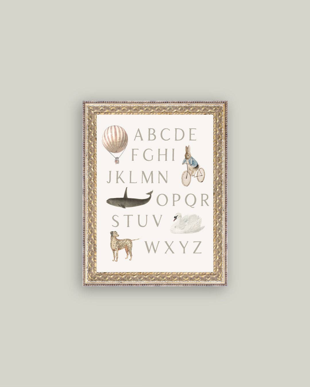 Alphabet with Vintage Art
