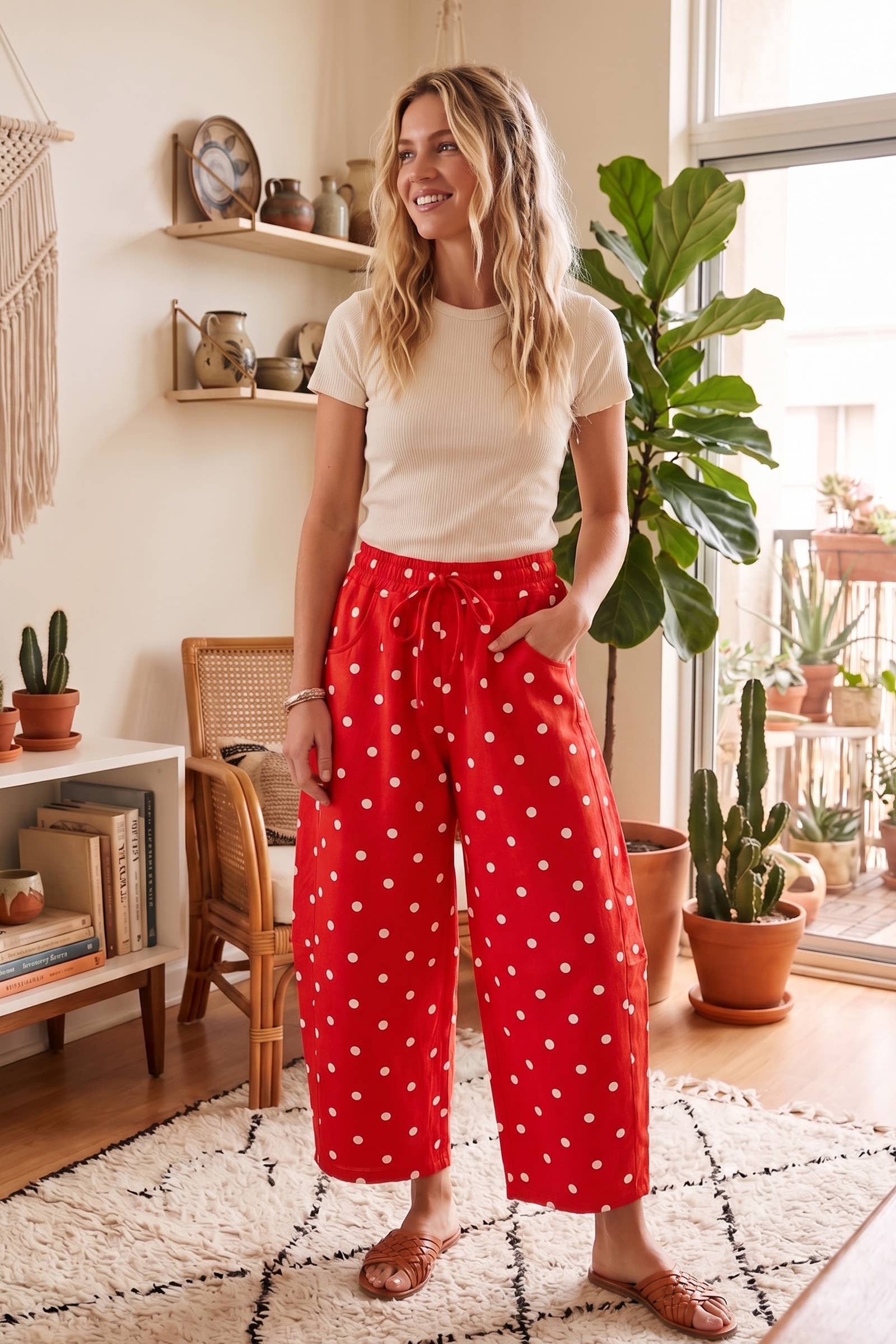 Polka Dot Barrel Lounge Pants