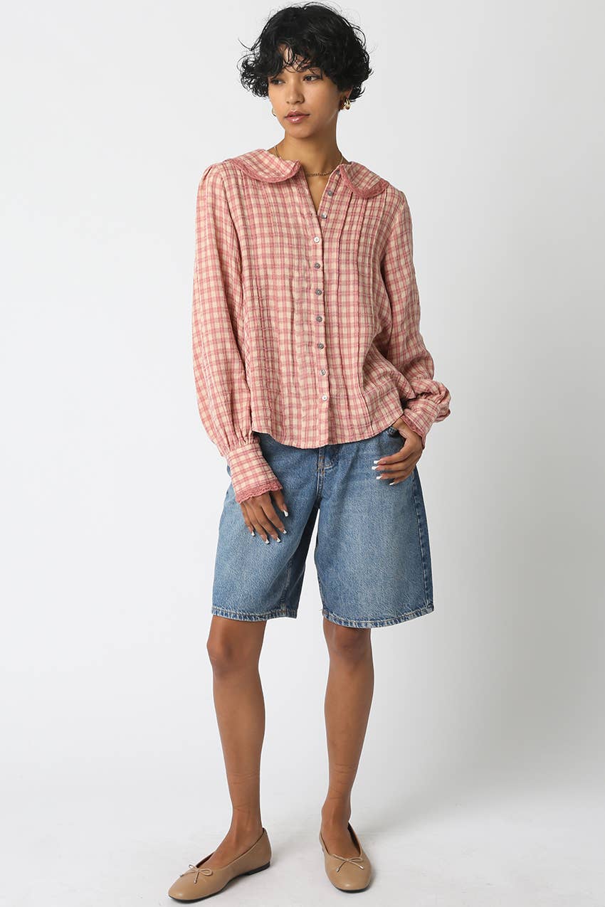 Alexis Plaid Blouse