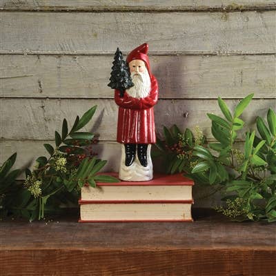 Santa with Tree, Cast Iron - Lrg