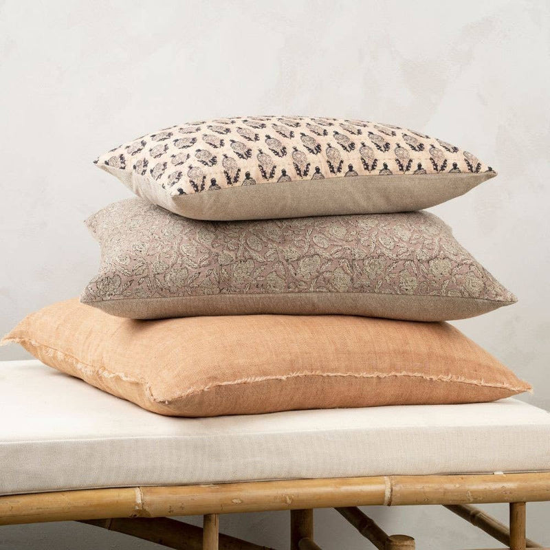 24x24 Lina Linen Pillow Terracotta