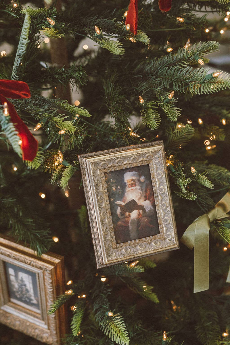 Classic Santa Framed Antique Art