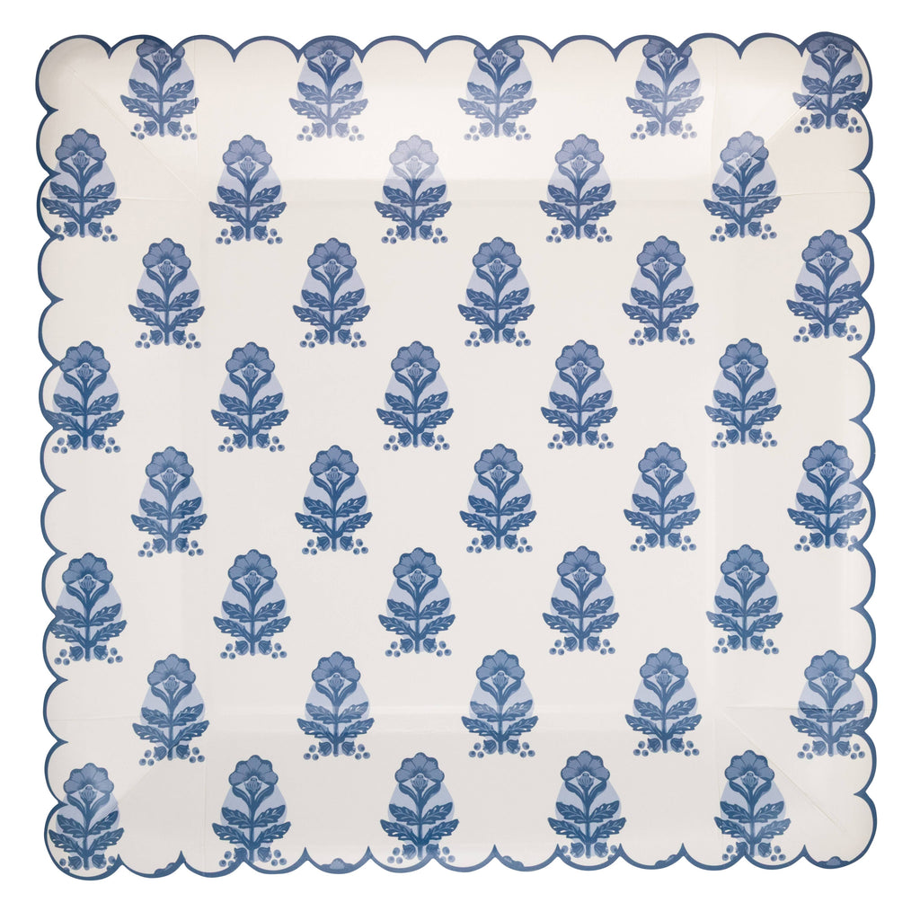 Blue Flower Block Print Plates