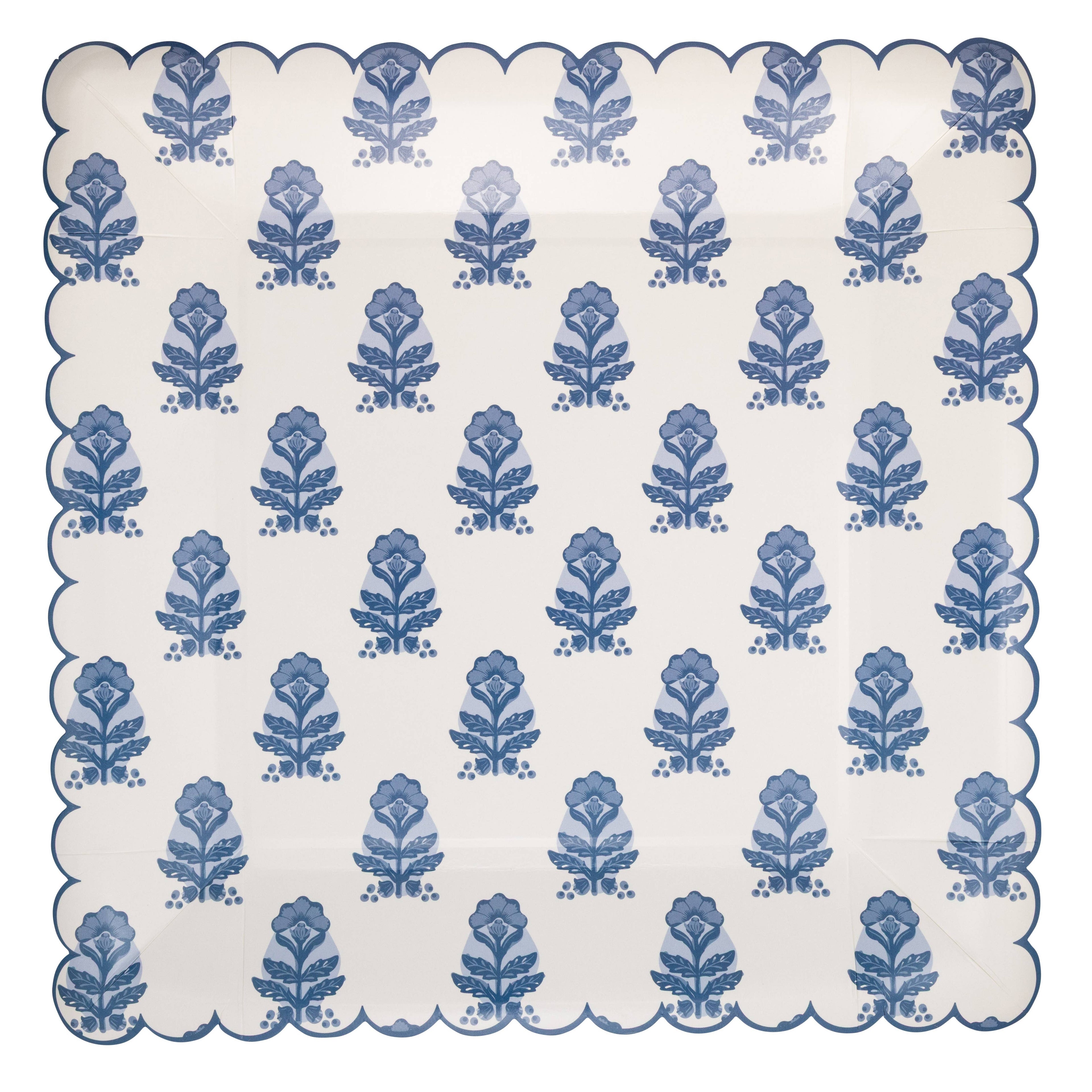 Blue Flower Block Print Plates