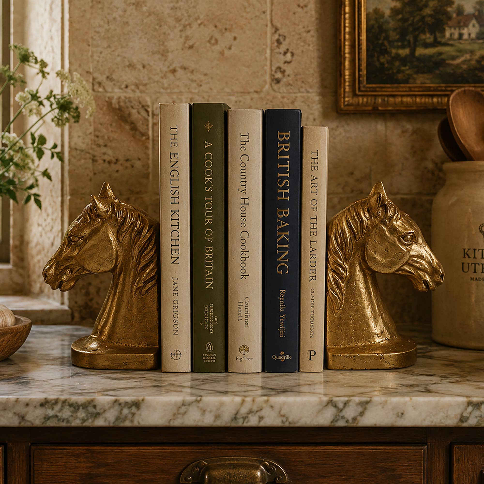 Horse Head Decorative Bookend Set