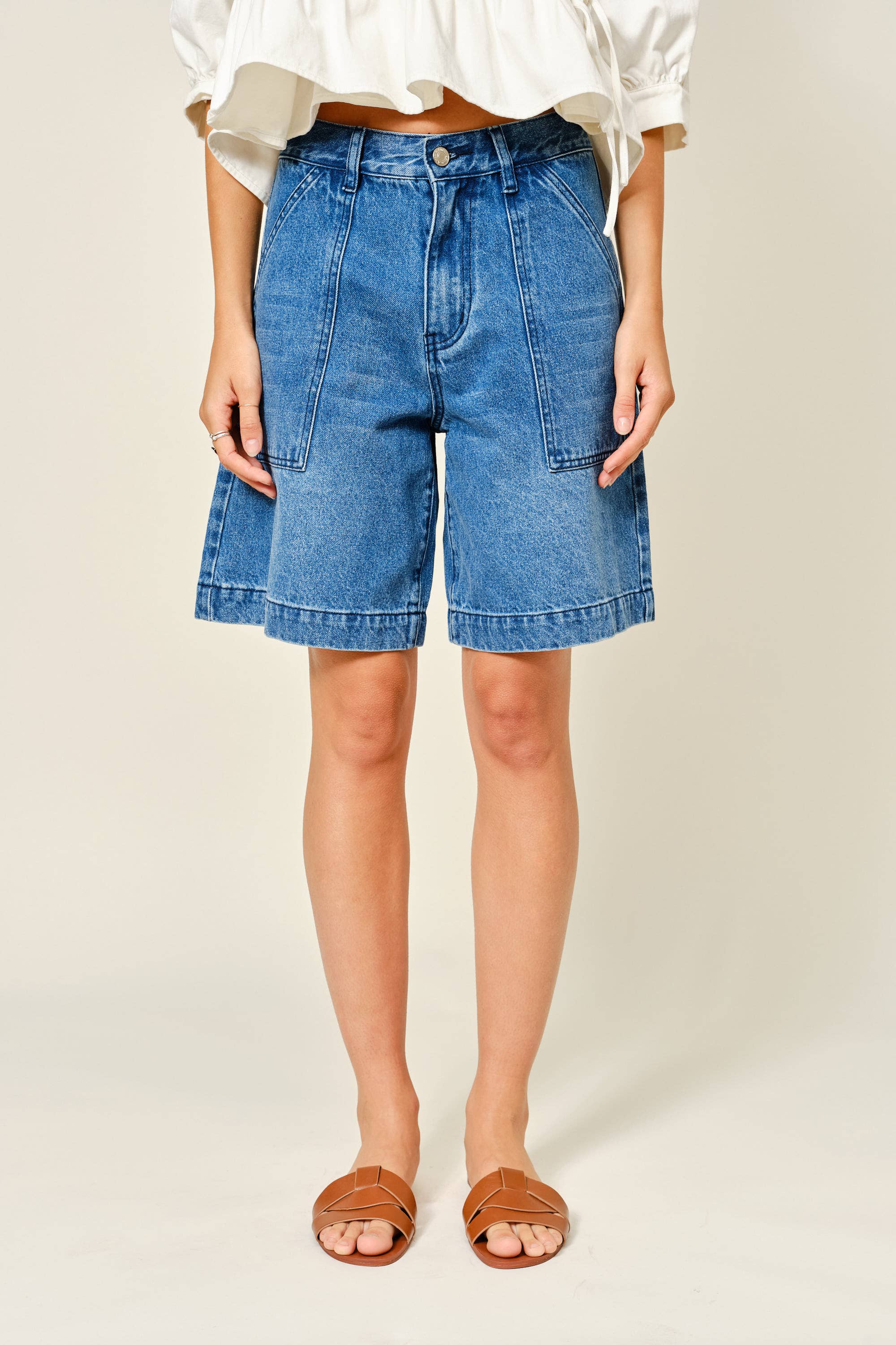 A Line Bermuda Shorts