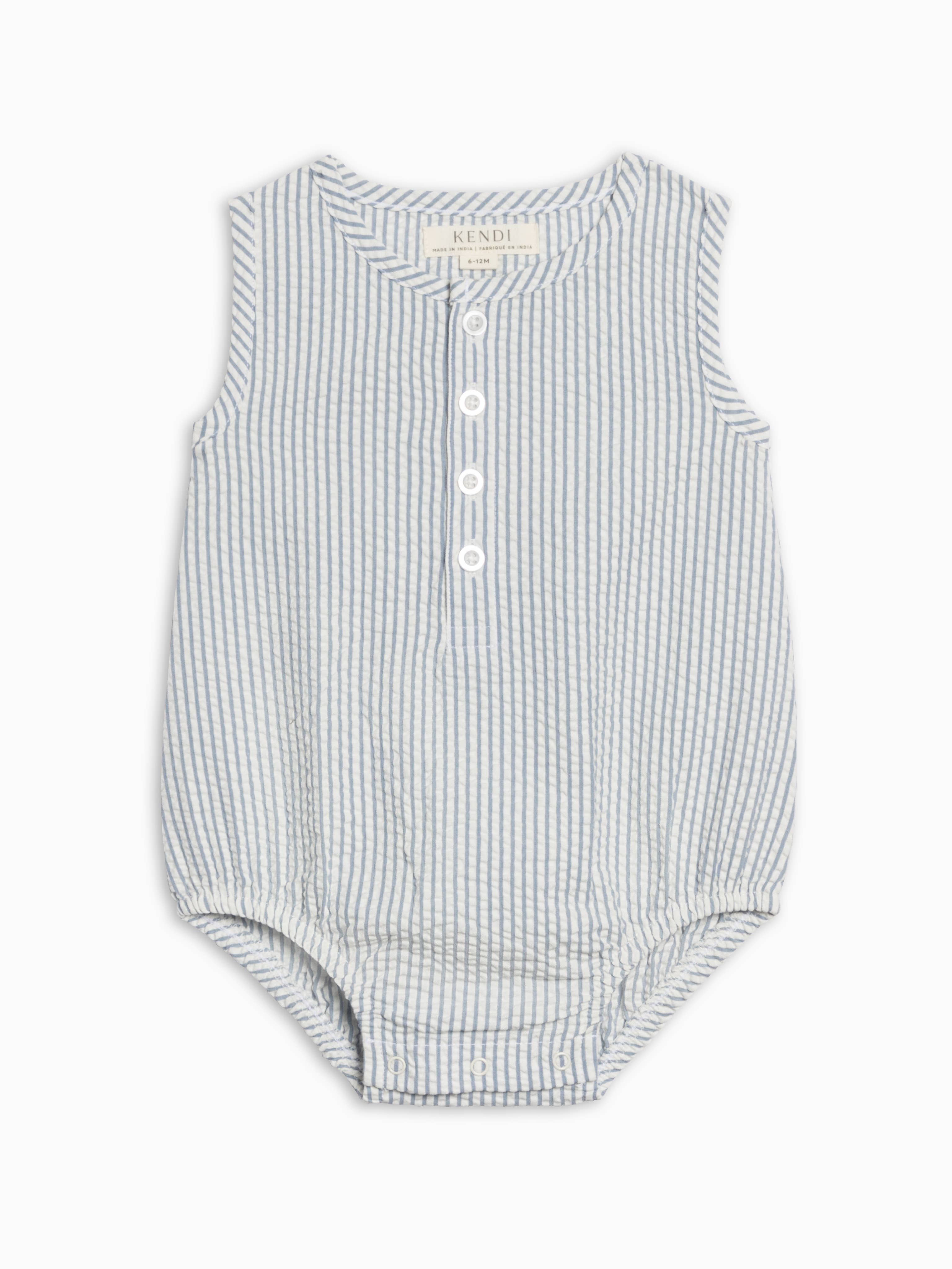 Wren Seersucker Bubble Romper