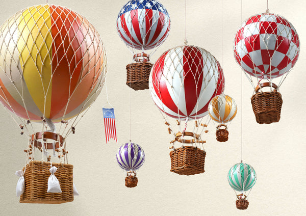 10" Balloon Beige Stripes