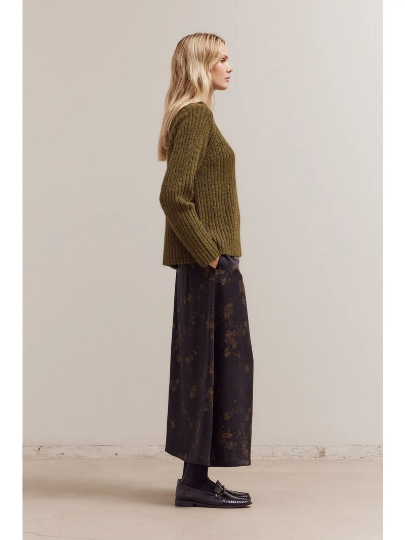Mock Neck Fuzzy Sweater