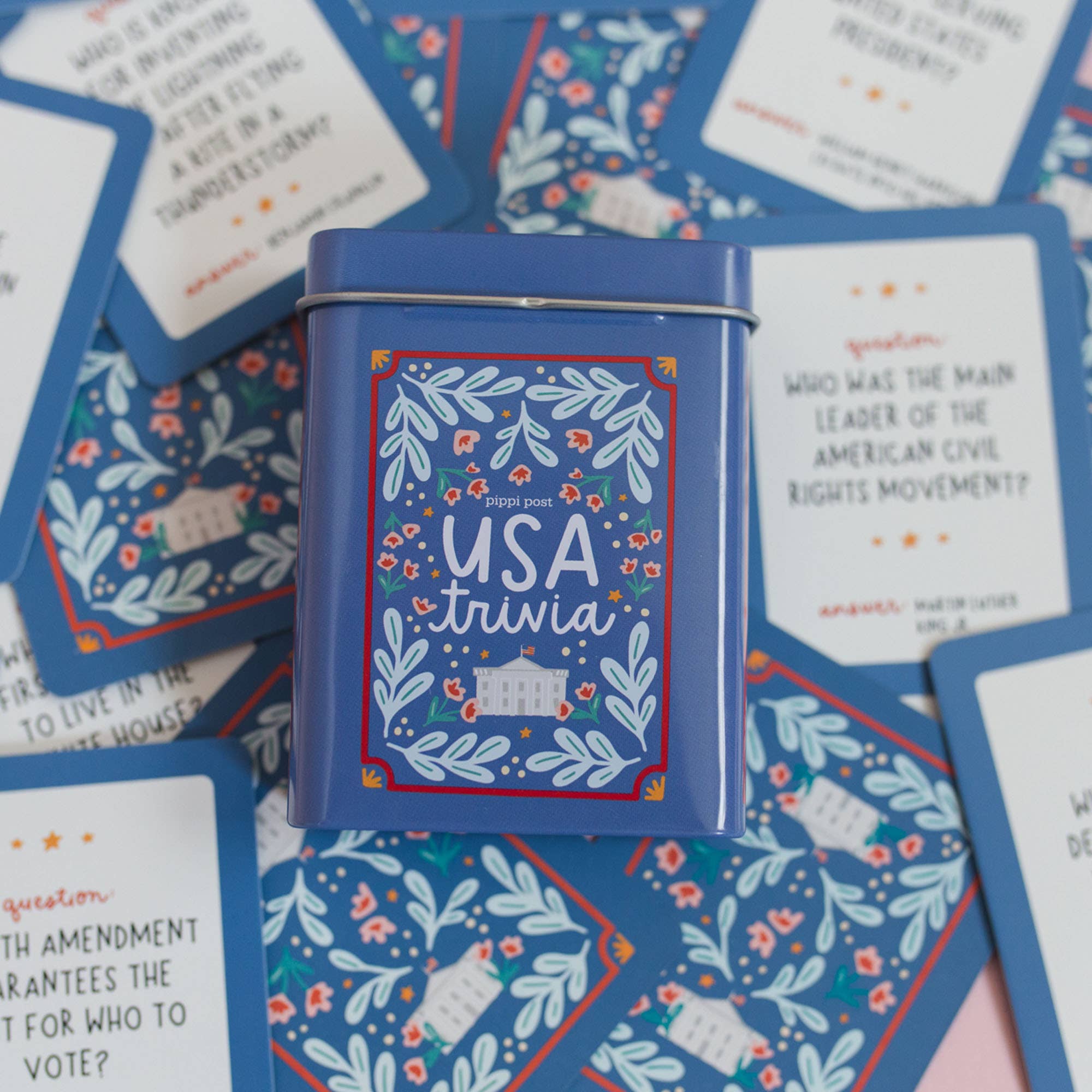 USA Trivia Game Tin