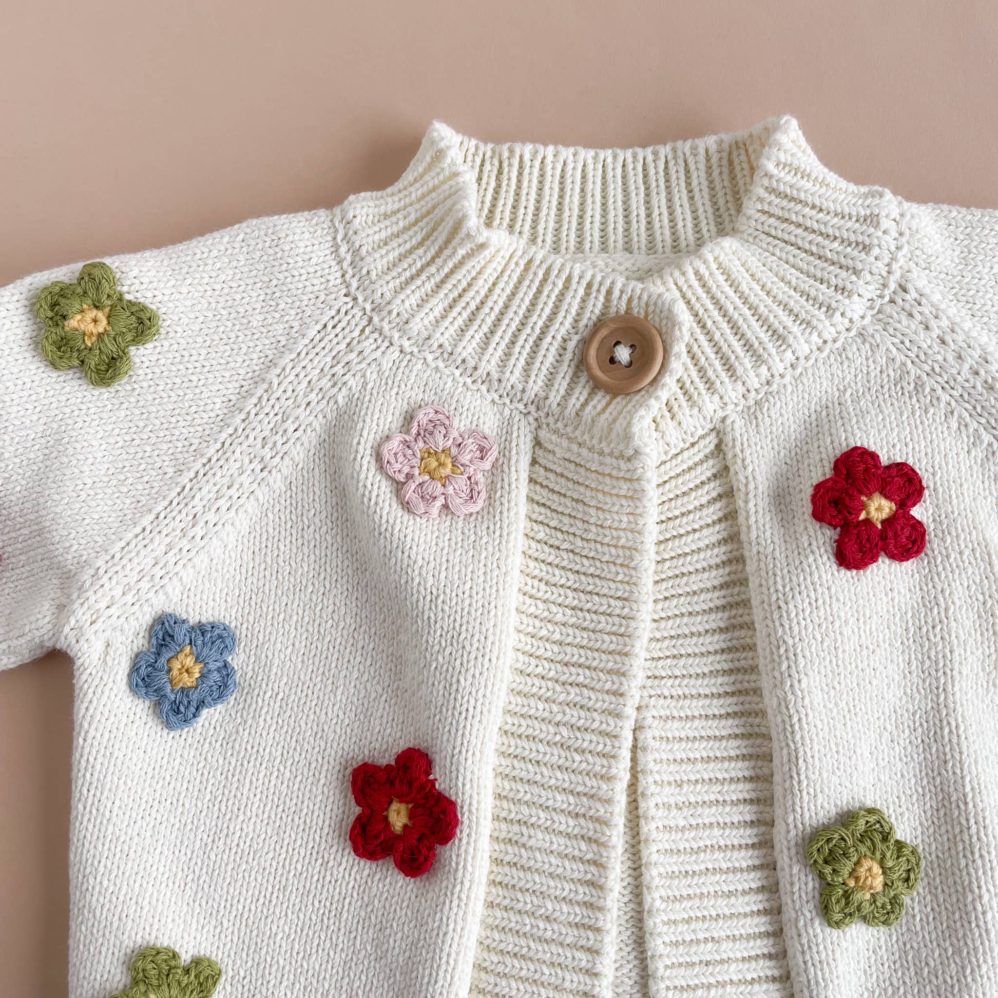 Flower Cardigan Baby Sweater