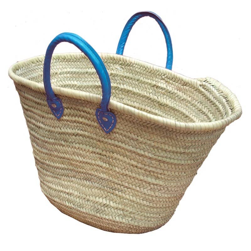 French Blue Straw Tote