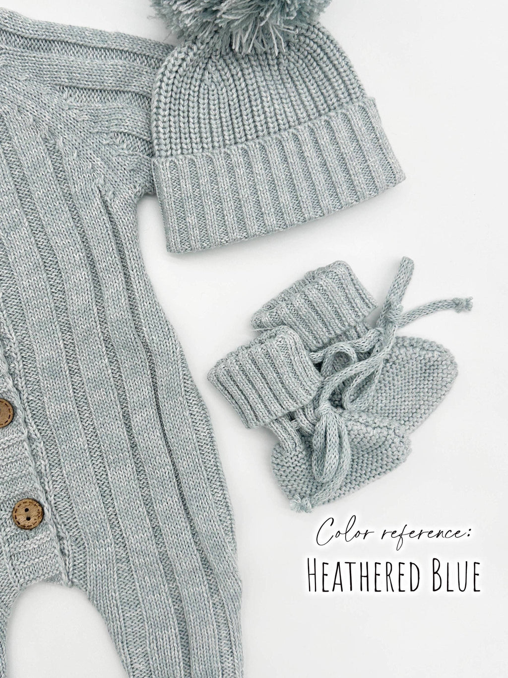 Garter Cotton Knitted Booties