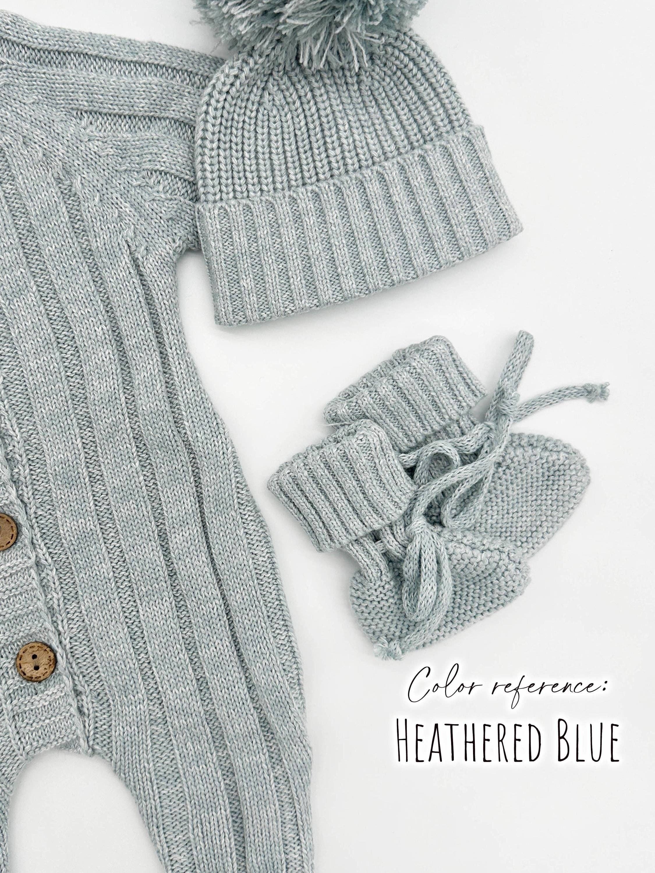 Garter Cotton Knitted Booties