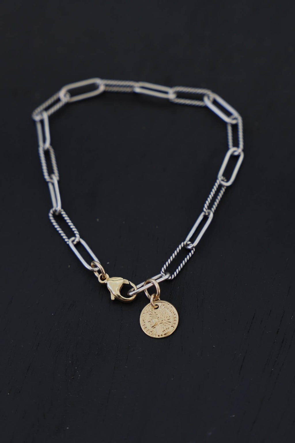 ANTIQUE SILVER CECELIA CHAIN BRACELET