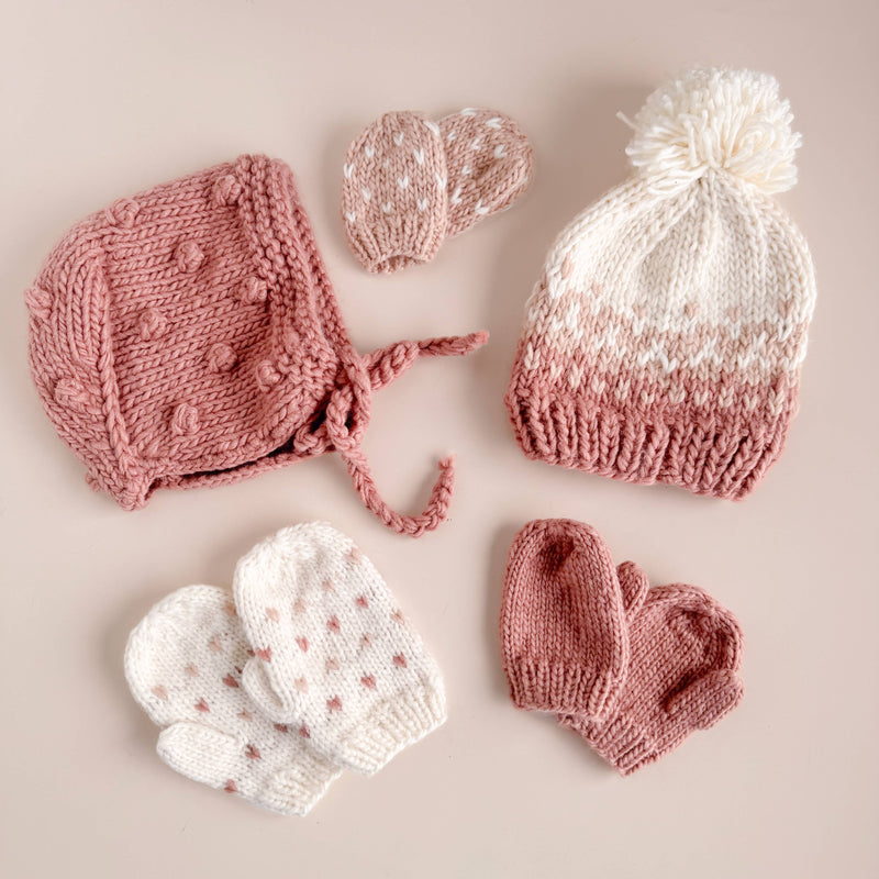 Popcorn Bonnet, Rose | Baby Hat | Kids Clothing