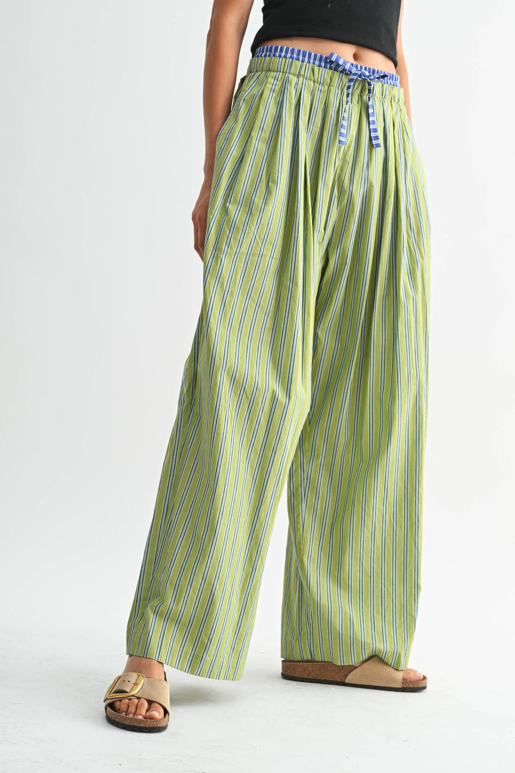 Striped Wide Leg Trousers