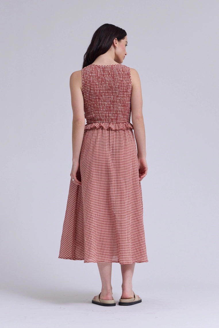 Sleeveless Smocking Top Dress