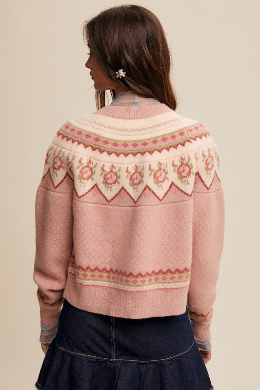 Flower Knit Cardigan