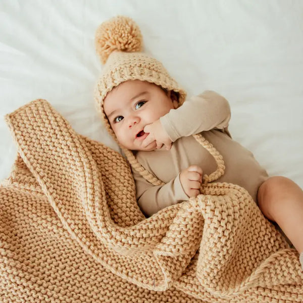 Garter Stitch Knit Baby Blanket