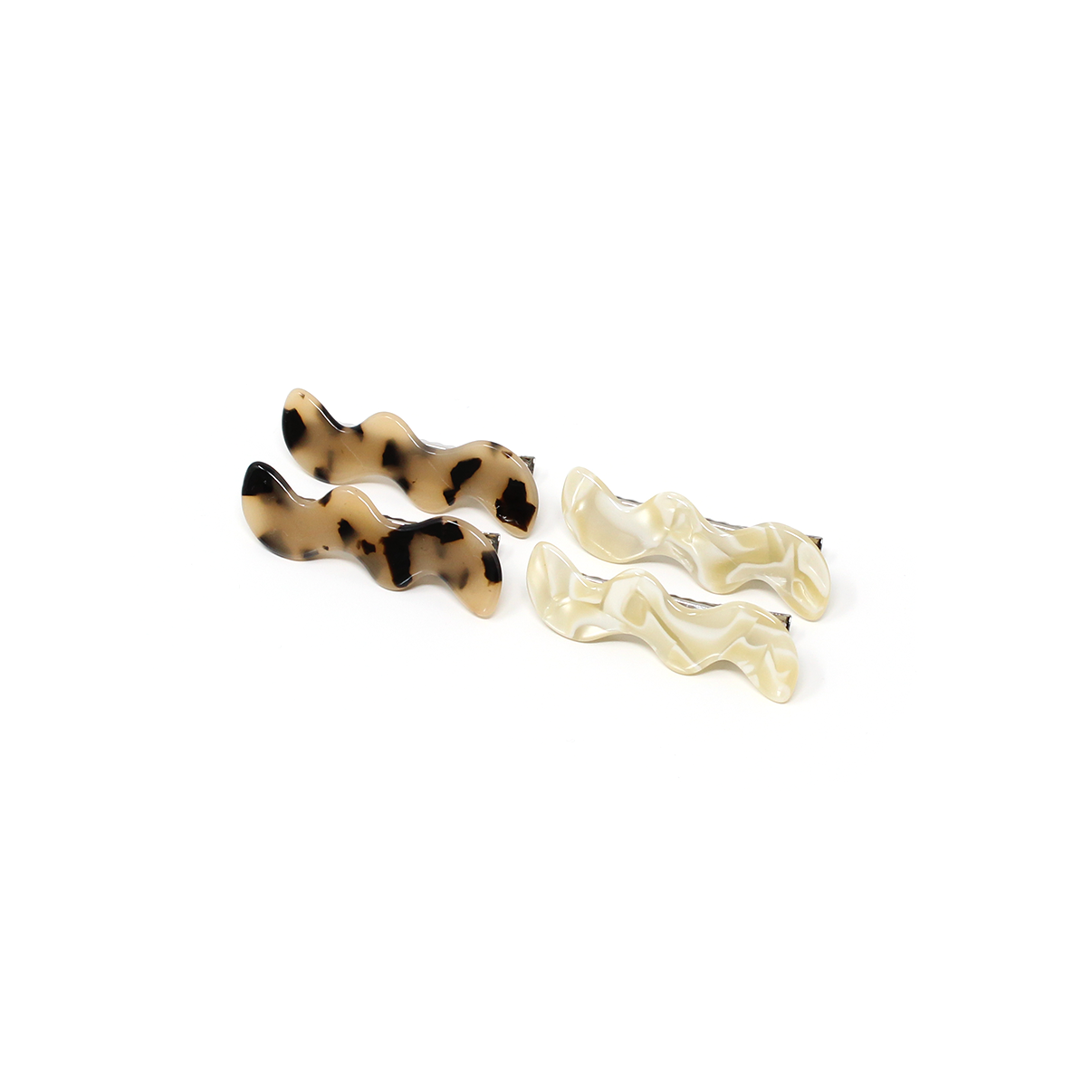 Light Tortoise Squiggle Clip