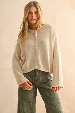 Light Weight Button Front Cardigan